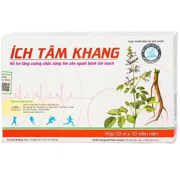 ÍCH TÂM KHANG - 30 viên - Hỗ trợ tăng cường chức năng tim cho người bệnh tim mạch