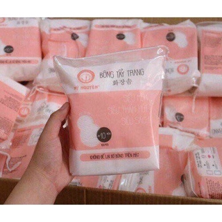 Bông tẩy trang Mỹ Nguyên siêu mềm, siêu thấm hút, siêu thấm hút 100 miếng + tặng 10 miếng