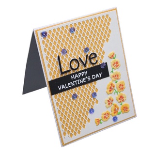 Tình Yêu * Hoa Nền Cắt Kim Loại Chết Stencil DIY Thêu Sò Album Tem Giấy