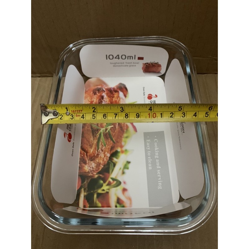 THỐ THUỶ TINH HÌNH CHỮ NHẬT SIZE 410ml , 680ml , 1040ml ĐỰNG CƠM , CANH , THỰC PHẨM
