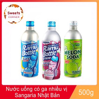 Nước uống có ga soda Sangaria Nhật Bản 500ml (3 loại)