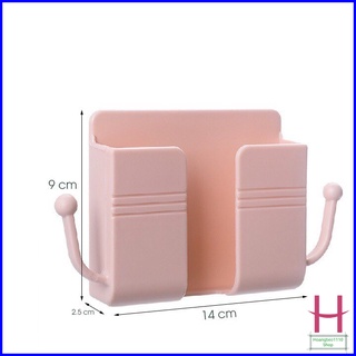 Giá Kệ Dán Tường Để Điện Thoại,Điều Khiển Thông Minh Có 2 Móc Treo Tiện Lợi,Khay Dán Tường Đa Năng Việt Nhật