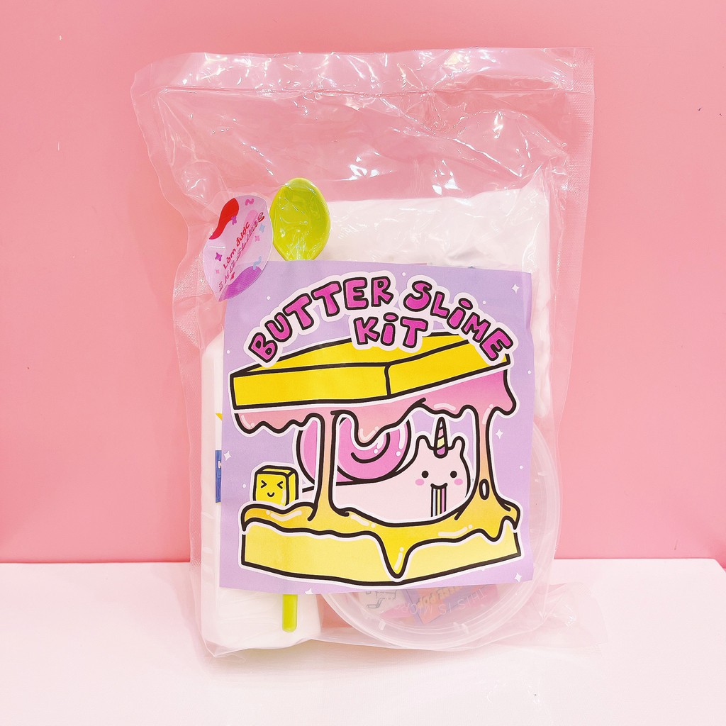 Bộ kit làm slime Ốc Sên - Basic slime - Butter slime- Clear slime - Đầy đủ dụng cụ