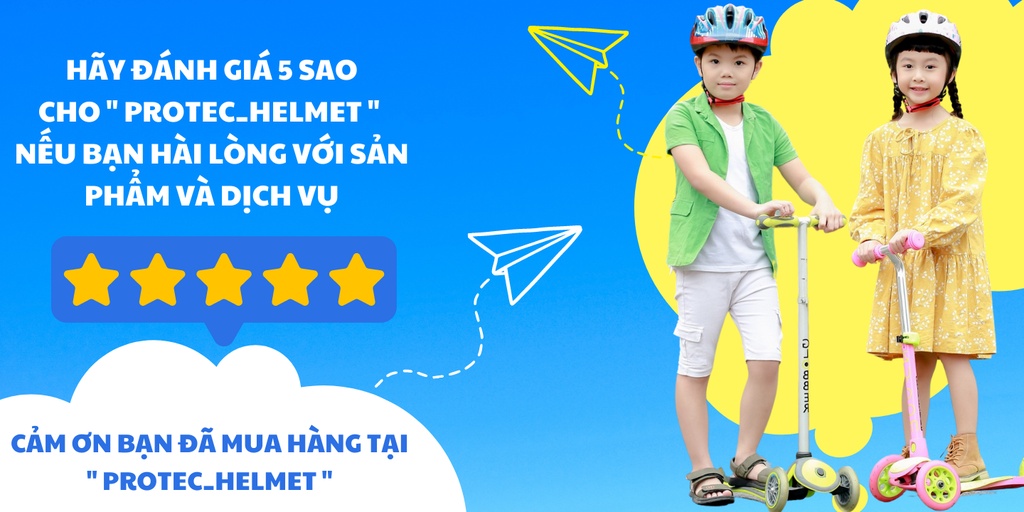 Mô tả Mũ bảo hiểm xe đạp trẻ em Protec SMILE, siêu nhẹ, có đèn hậu an toàn, họa tiết đẹp cho bé - 4