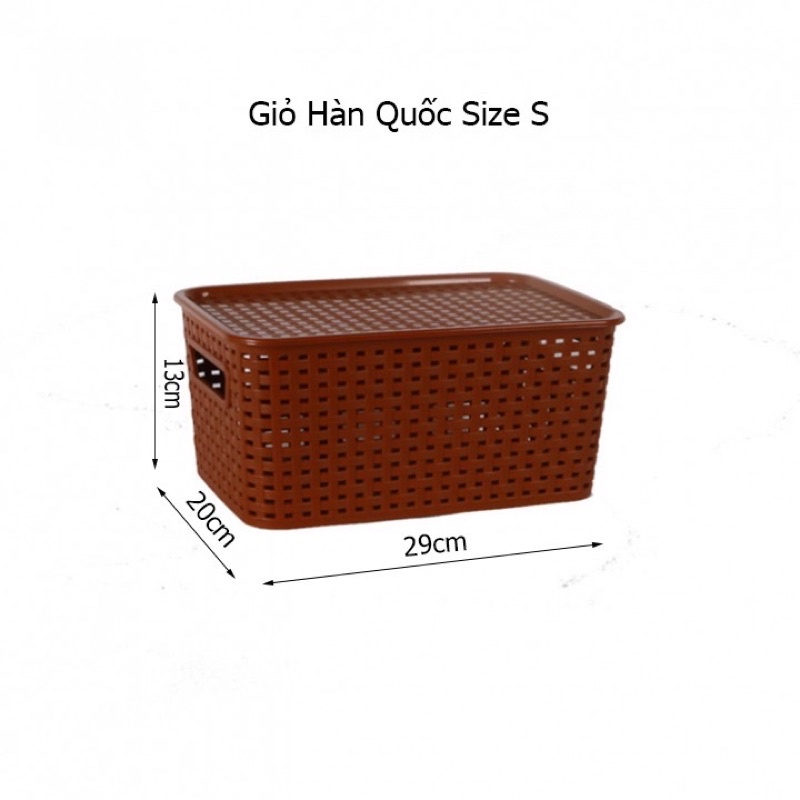 Giỏ đựng đồ giả mây [Hoả tốc - Chọn màu- 6 màu] phong cách Hàn Quốc/ Việt Nhật, thùng nhựa đan đủ size nhiều màu
