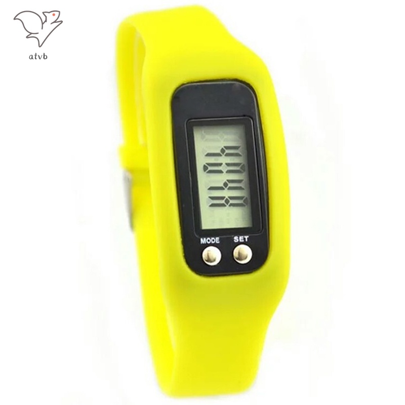 Đồng hồ đo bước chân với màn hình LCD Hoạt động đơn giản Đi bộ Theo dõi sức khỏe Cổ tay Đồng hồ đo bước chân đơn giản Đi bộ Thể dục