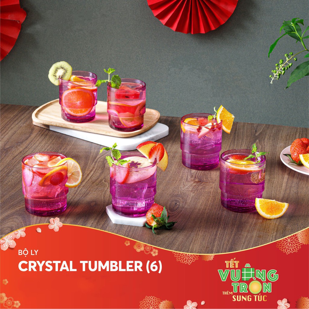 TUPPERWARE CHÍNH HÃNG Bộ 6 Ly Crystal Tumbler Tupperware Shopee