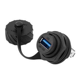 Charmantcc1 USB 2 0 3 0 Nữ Ổ Cắm Bảng Điều Khiển Gắn Bộ Chuyển Đổi Trực Tiếp Chống Thấm Nước Kết Nối
