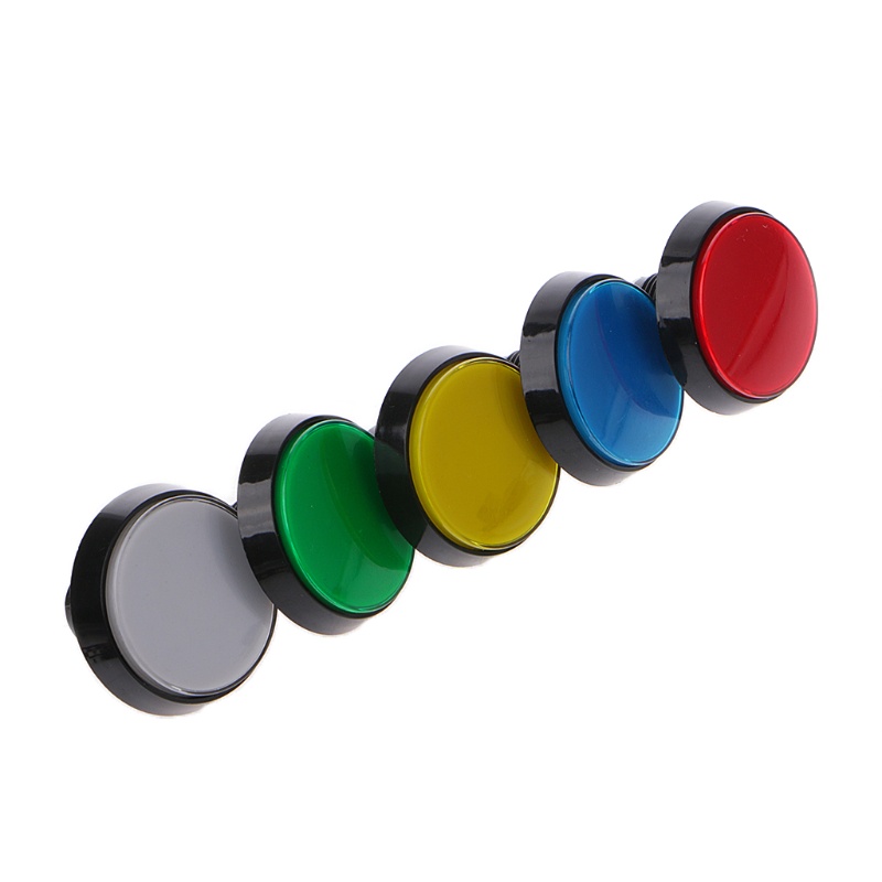 Bộ 5 Nút Đẩy Tròn 60 Mm 5 Màu Cho Máy Chơi Game Arcade