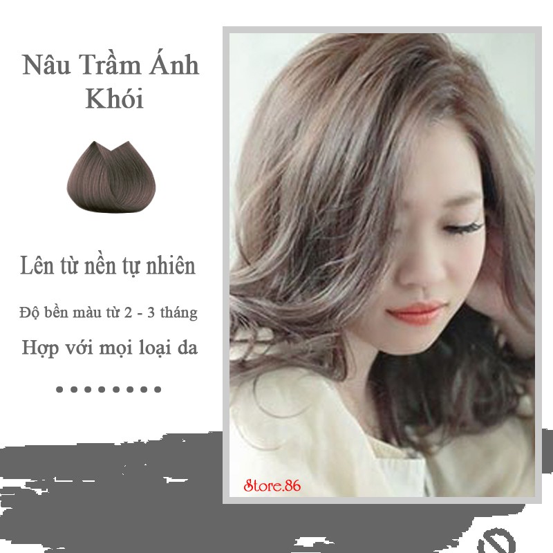 Thuốc nhuộm tóc màu NÂU TRẦM 100ml màu nhuộm lên chuẩn tone