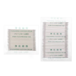 BTM 25 chiếc Dụng cụ làm sạch que dùng một lần bằng vải Cotton cho tai nghe cho điện thoại thông minh