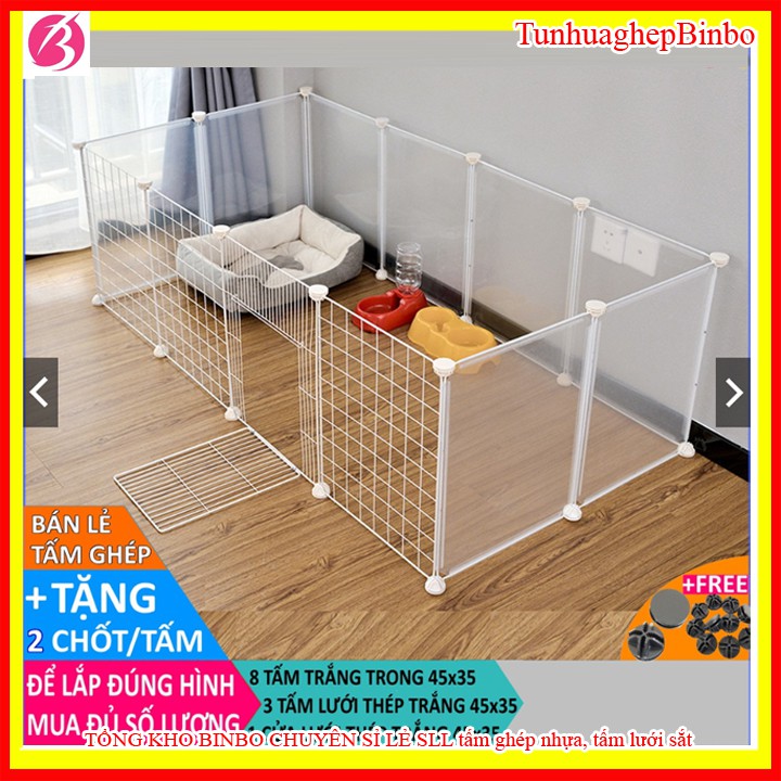 [Tặng kèm 2 chốt gắn] Miếng ghép (BÁN LẺ) quây chuồng chó, chuồng mèo, chuồng thỏ,thú cưng