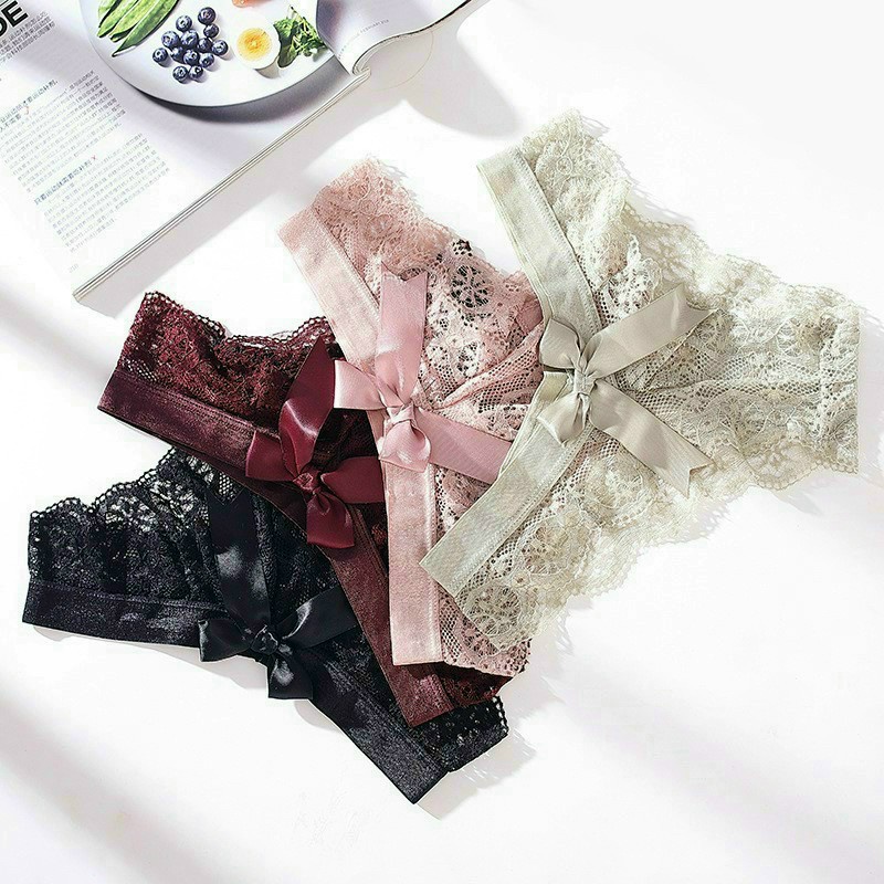 Quần lót lọt khe nữ nơ sau mông, Quần sịp nữ ren cao cấp sexy QL03 [95's House]