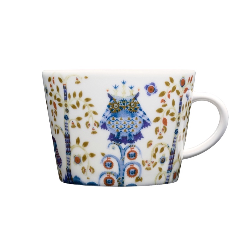 Ảnh Tách sứ uống trà Taika Iittala 200ml Phần Lan, họa tiết Bắc Âu trắng 2