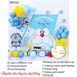Set bóng trang trí sinh nhật cho bé trai, sét bóng sinh nhật chủ đề doremon siêu đẹp, YẾN NHI SHOP