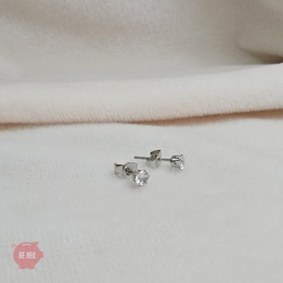 Bông tai đá nhân tạo inox không đen không rỉ Trang sức Bé Heo
