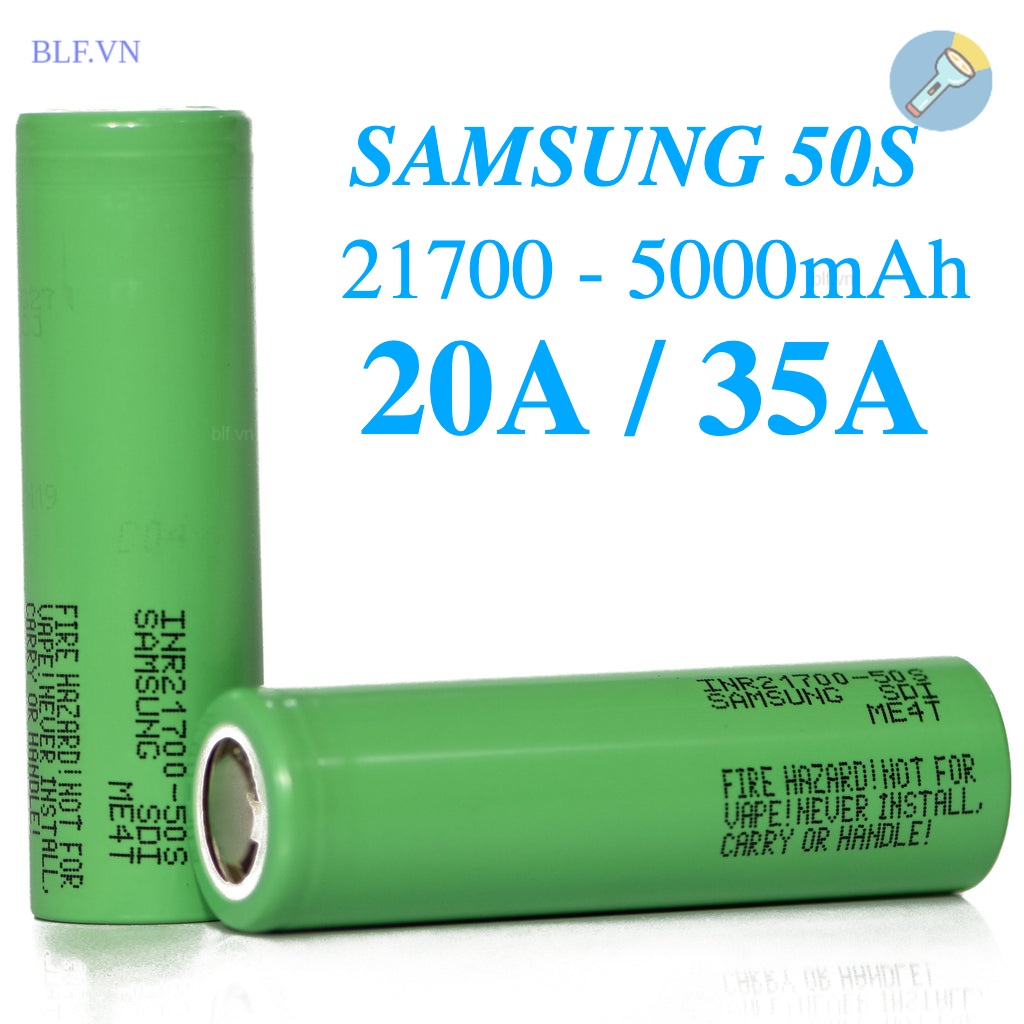 Pin sạc Samsung 50S 21700 5000mAh 25A công suất cao lion li-ion 3.6v 3 ...
