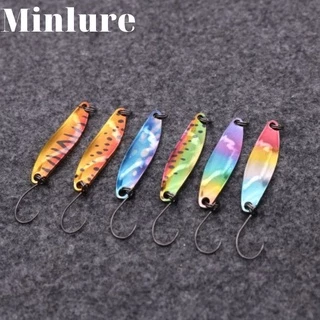 1/12pcs Artificial Bait 2.5g Trout Spoons Spinner Metal Fishing