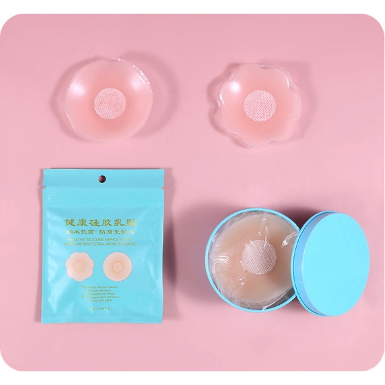 Combo 10 Miếng dán ngực silicon không viền ôm ngực, dán ti che nhũ hoa siêu dính sử dụng nhiều lần