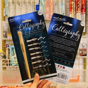 Bộ bút sắt - bút chấm mực 7/9 Nib Calligraphy Set hãng Mont Marte gồm 1 cán và 7 ngòi đủ size