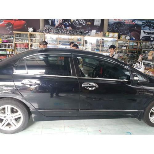 Nẹp viền chân kính và cong kính xe Honda Civic 2007 2008 2009 2010 2011 2012 ( không cột C)