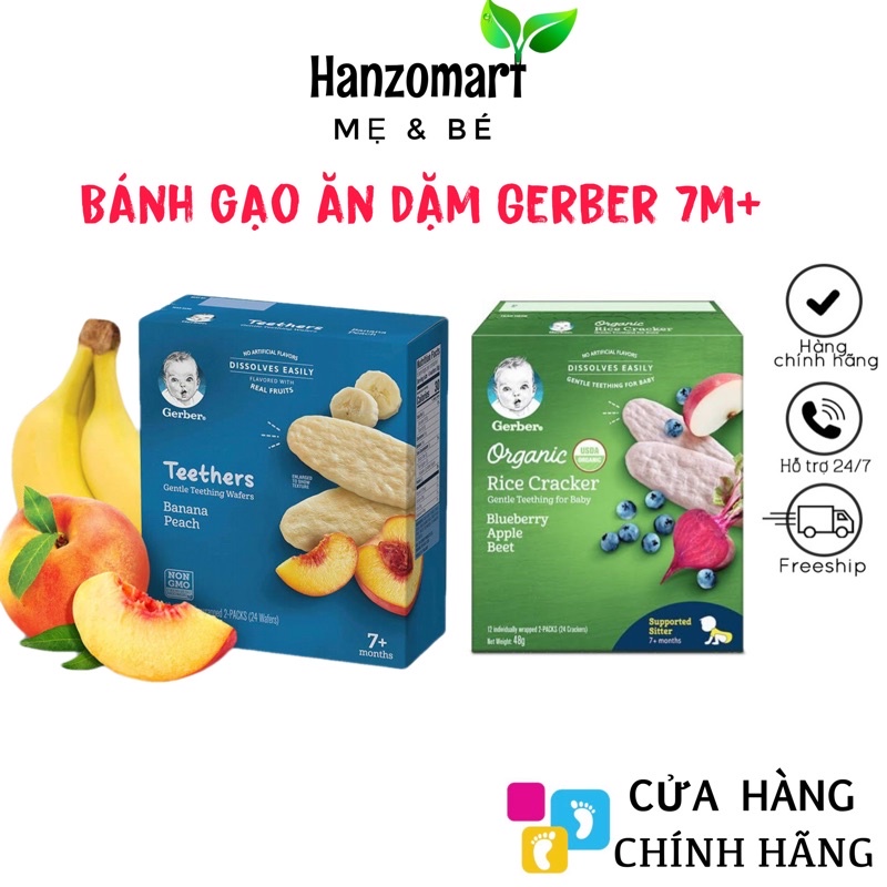 Bánh ăn dặm cho bé Gerber Teether 7m+