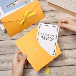10 Cái / bộ Phong Bì Đám Cưới Mời Quà Tặng Nơ Văn Phòng Phẩm Giấy Ngọc Trai Envelop