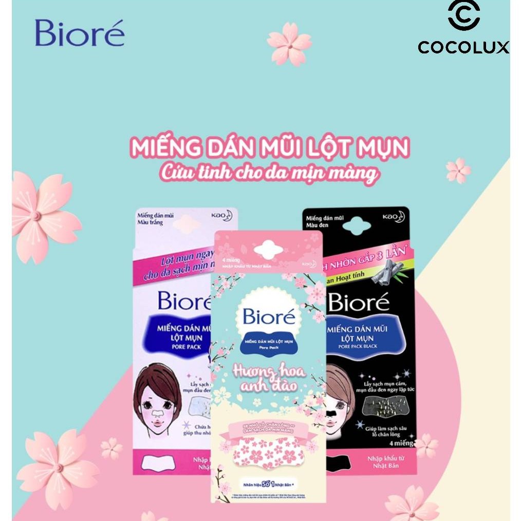 Miếng Dán Bioré Lột Mụn Mũi 4PCS