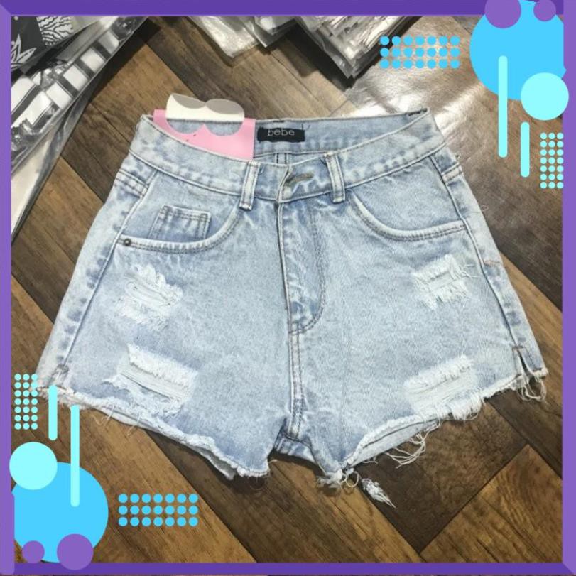 quẩn SHORT jean nữ RÁCH 4 XANH NHẠT ( hình chụp thật ) 2352j | Shopee ...