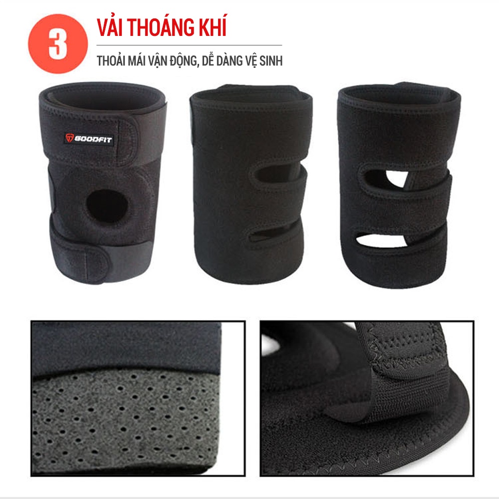 Băng gối thể thao có đệm xương bánh chè GoodFit GF523K