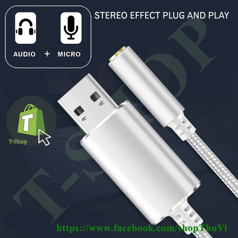 Cổng chuyển đổi USB sang Audio và Mic | Shopee Việt Nam
