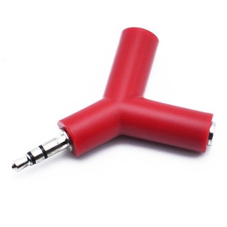 Đầu Chia Âm Thanh 3.5mm 1 Ra 2 Hình Chữ Y Cao Cấp Có Móc Khoá - Jack chia âm thanh 1 ra 2 hình chữ Y