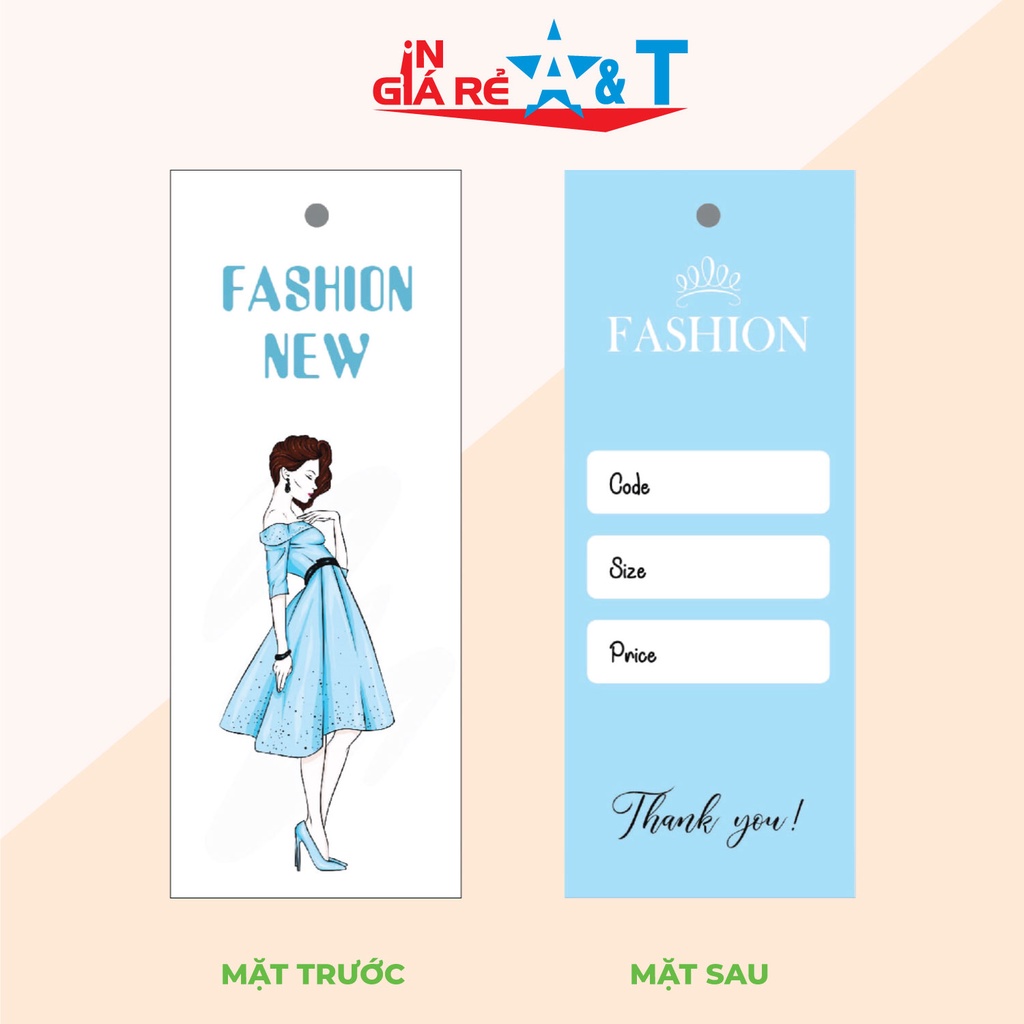 (GIÁ TẬN XƯỞNG IN) Mác quần áo, tag quần áo 100 cái_MẪU 5