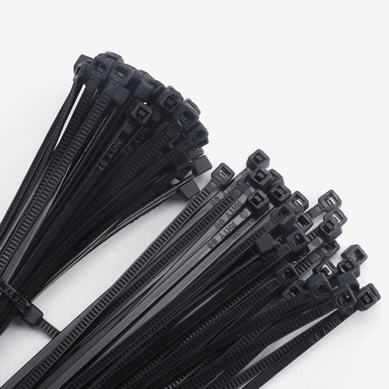 100 Cái / túi Dây buộc nylon đen 3x150mm tự khóa, dây cáp zip, tổ chức dây cáp trắng đen