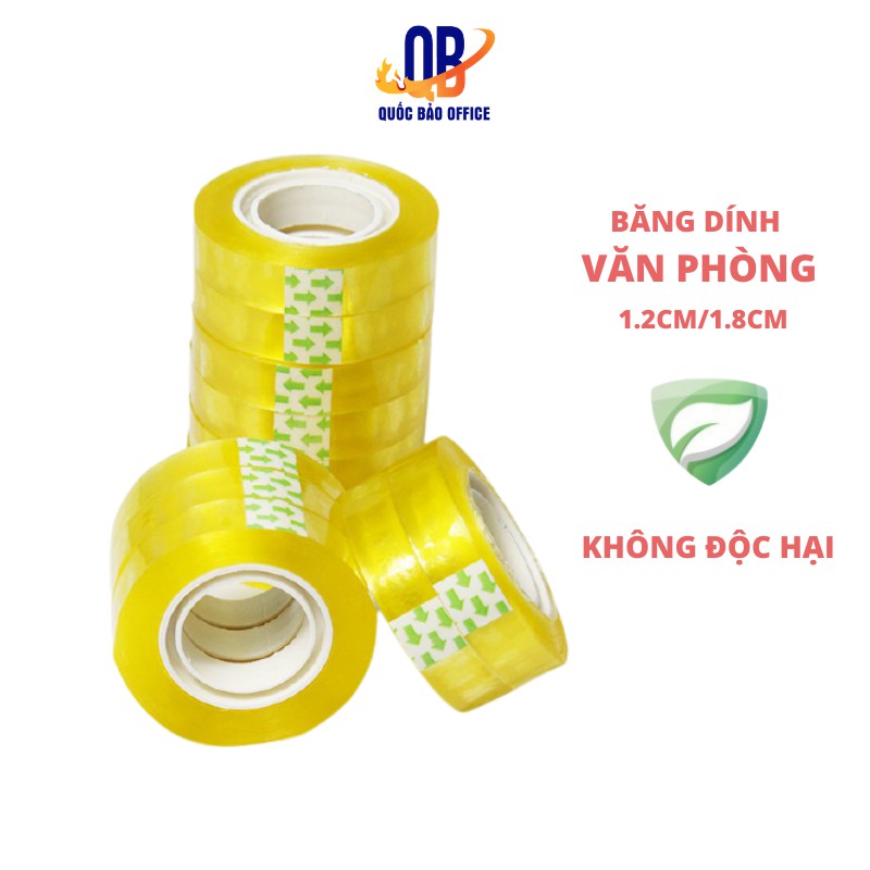 Băng Dính Nhỏ Loại Dày Bản 12cm 12lố Cuộn Băng Dính Nhỏ Văn Phòng