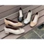 Giày cao gót 3 phân mũi vuông da mềm gót vuông Annamodels phối khóa sắt_A1004KS<Hỗ trợ đổi size >