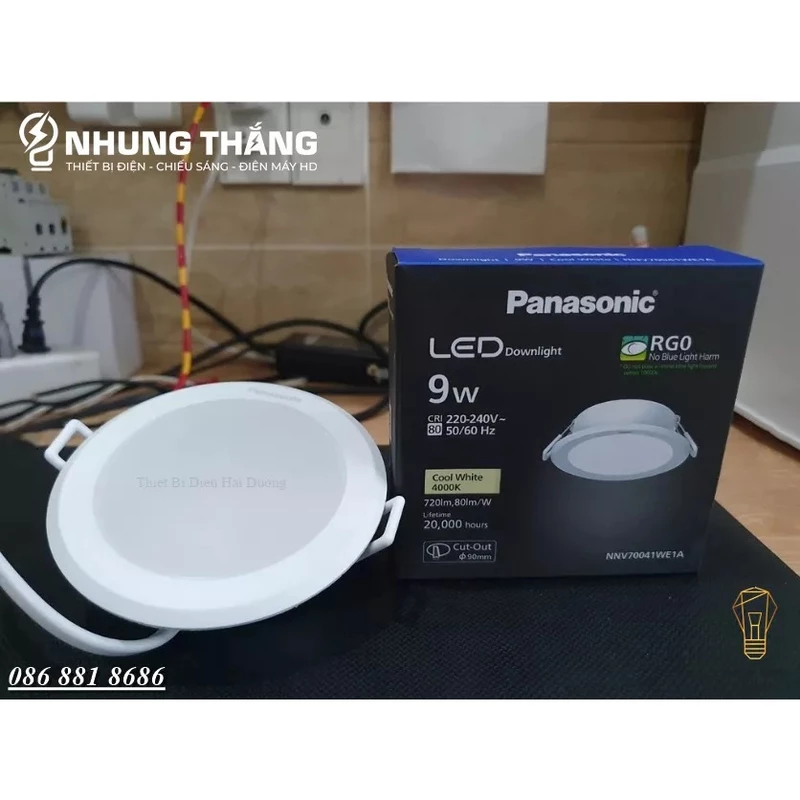 Combo 6 Đèn Panasonic LED Downlight âm trần 9w - Bảo hành 24 tháng - Bảo vệ mắt - Tuổi thọ cao - Chip led chính hãng — ảnh 1
