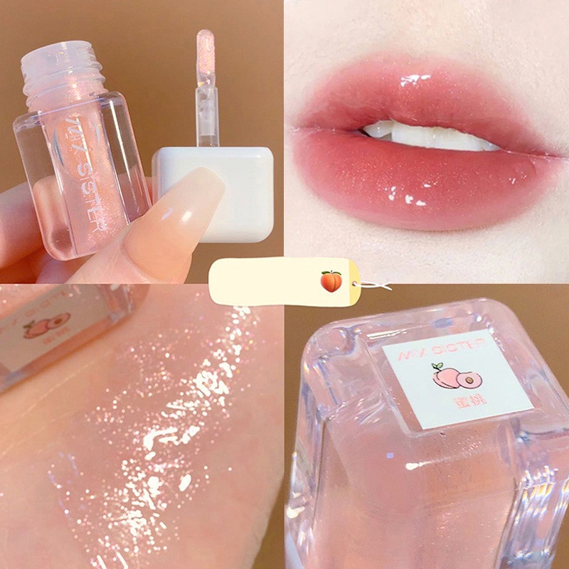 son bóng MIX SISTER màu nude lấp lánh 3D dưỡng ẩm