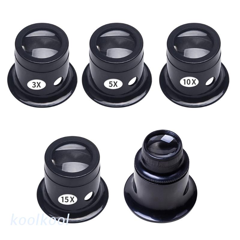 Kính lúp cầm tay phóng đại 3X 5X 10X 15X 20X cho thợ kim hoàn sửa chữa đồng hồ