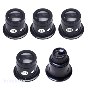 Kính lúp cầm tay phóng đại 3X 5X 10X 15X 20X cho thợ kim hoàn sửa chữa đồng hồ