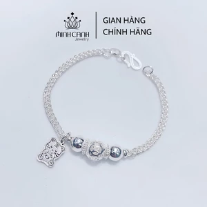 Lắc Bạc Trẻ Em Bi Kim Tiền Mix Charm Hổ Minh Canh Jewelry
