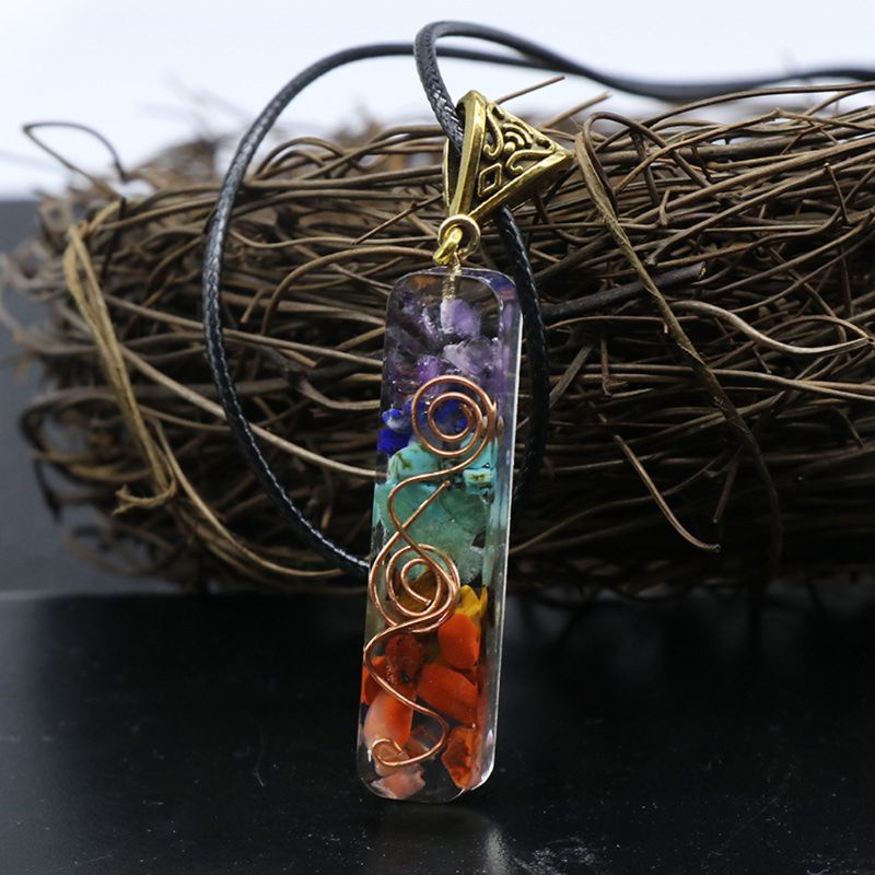 Wellb Merkaba 7 Luân Xa Đá Pha Lê Orgone Mặt Dây Chuyền Vòng Cổ Sinh Nhật
