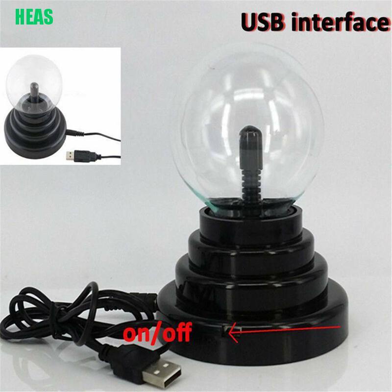 HEAS Glass Plasma Light Đèn bàn lớn Hình cầu Đèn ngủ Touch US