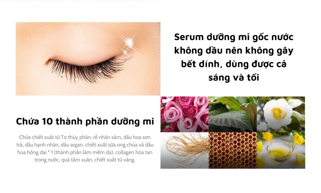 Mô tả Mascara Serum Tinh Chất Dưỡng Mi Kissme Heroine Make Watering Eyelash Serum 5.5ml Dưỡng Mi Khỏe Làm Mi Dài Rậm - 6