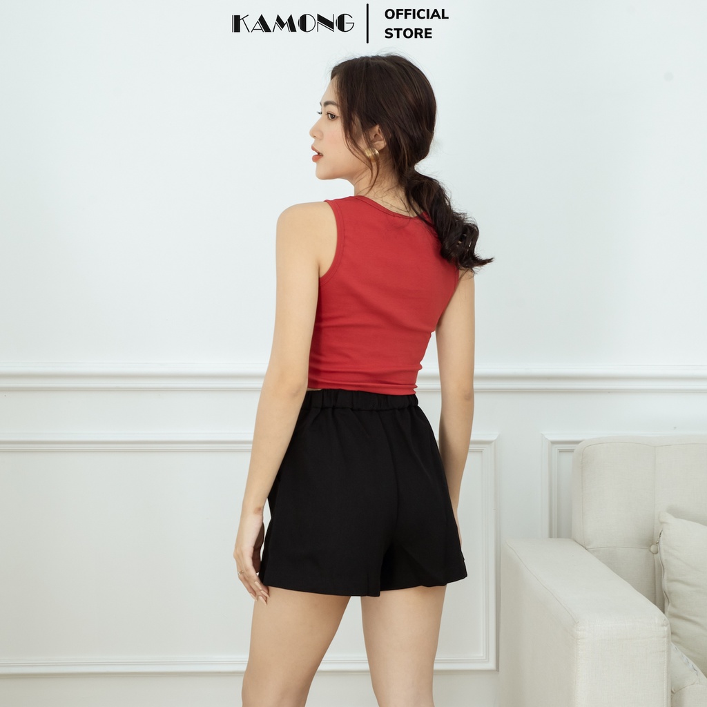 Ảnh Áo thun ba lỗ nữ KAMONG kiểu dáng croptop A144 2