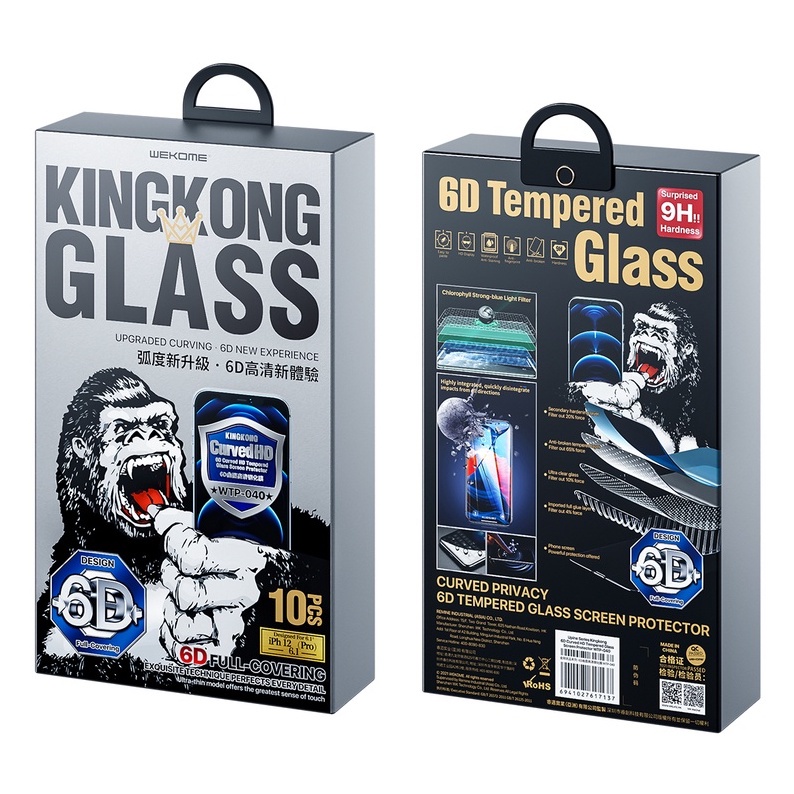 Ảnh Kính Privacy KINGKONG WEKOME 4D 6D WTP-012-039-056 KK-86 chống vỡ iphone 11 12 13 14 15 16 pro promax 2