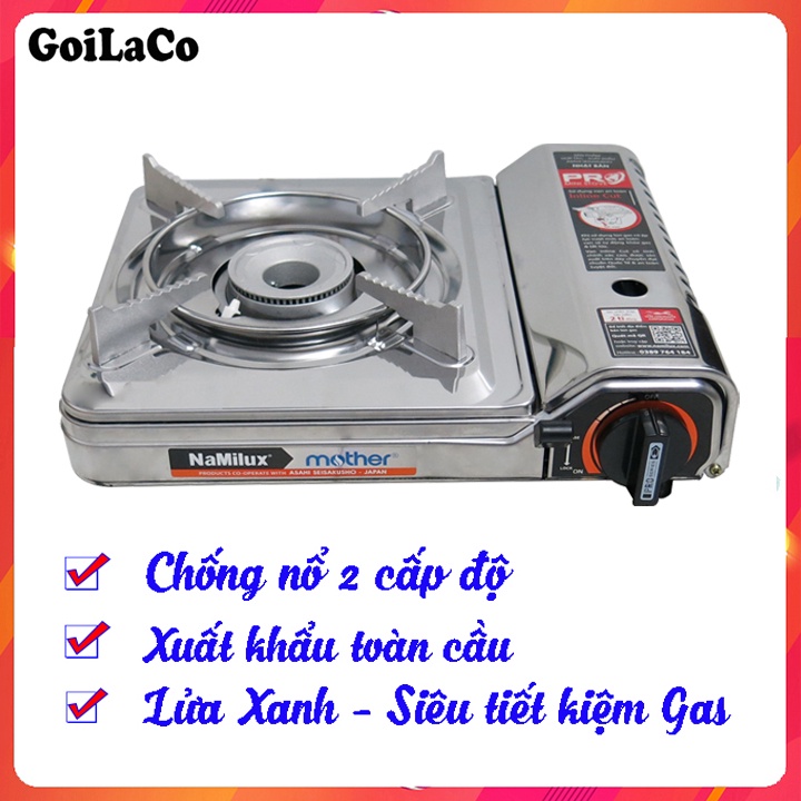 Bếp gas du lịch inox Namilux PL-2111AS , Bếp gas Mini an toàn, tiết ...