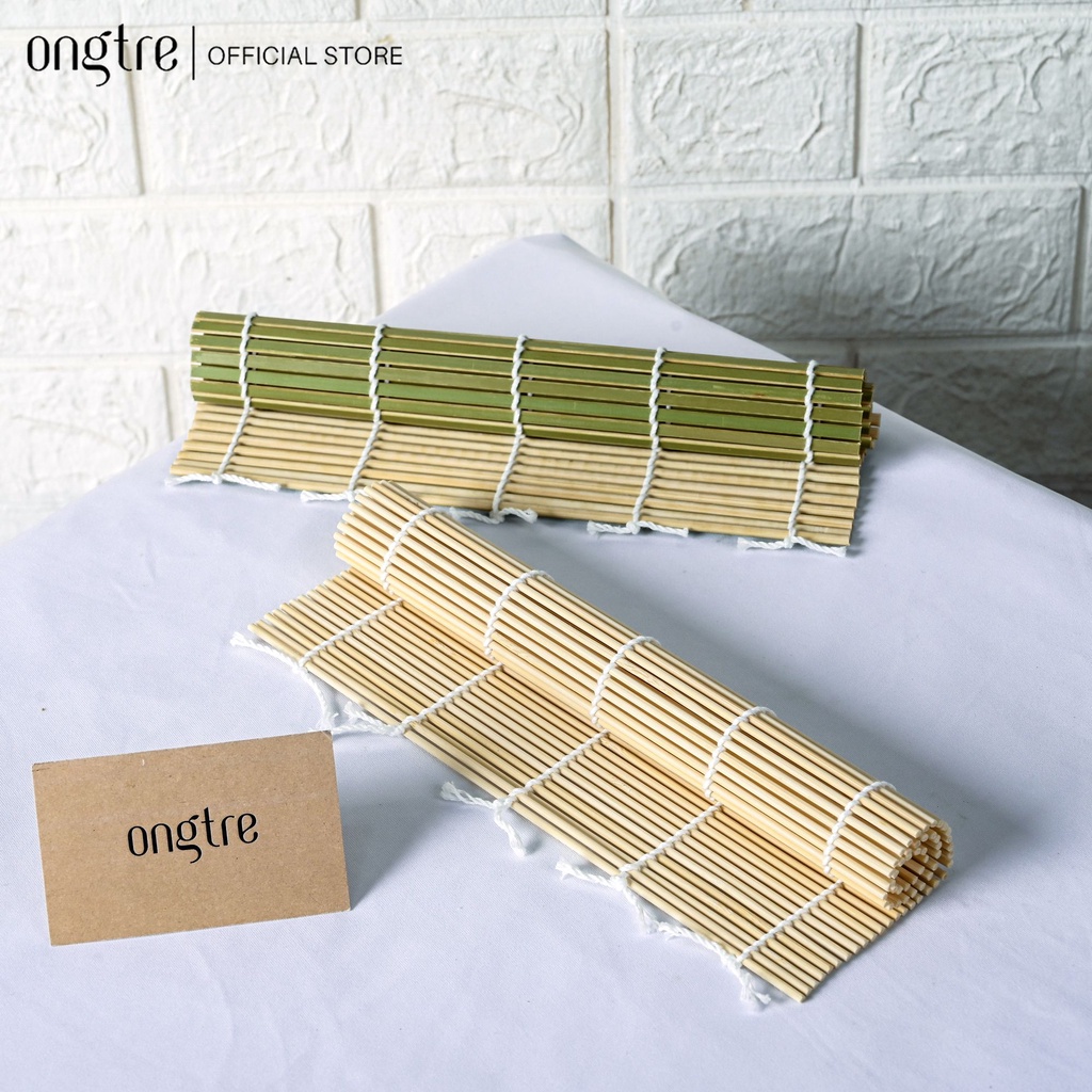 Mành Tre Cuốn Sushi, Kimbap ONGTRE 24cm & 27cm - Dụng Cụ Làm Sushi, Cơm Cuộn Hàn Quốc, Bamboo Sushi Rolling Mat