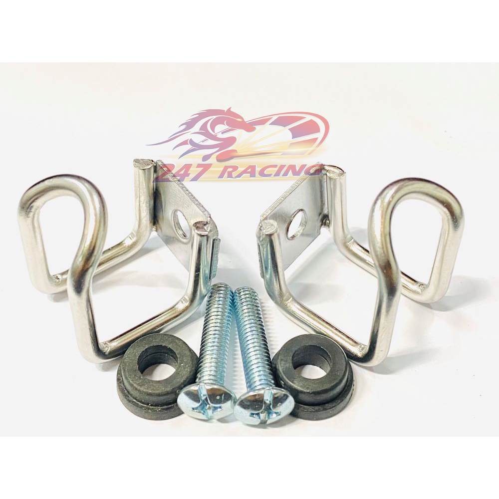 Combo 2 móc treo đồ chữ U Inox TRẮNG gắn xe máy tiện ích siêu rẻ