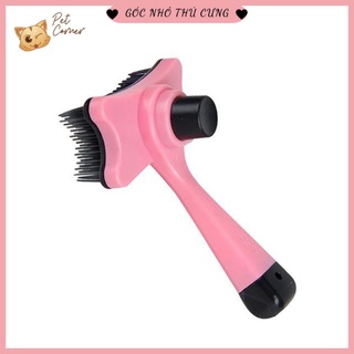 Lược chải lông cho chó mèo có nút bấm đẩy lông tiện dụng